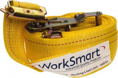 Value Collection - 16' Long x 2" Wide, 1 Ply, Polyester Web Sling - Yellow - A1 Tooling