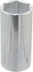 Proto - 1-3/16", 1/2" Drive, Deep Hand Socket - 6 Points, 3-1/4" OAL, Chrome Finish - A1 Tooling