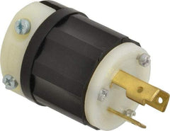 Leviton - 125 VAC, 30 Amp, L5-30P Configuration, Industrial Grade, Self Grounding Plug - 1 Phase, 2 Poles, 0.385 to 0.86 Inch Cord Diameter - A1 Tooling