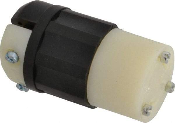 Leviton - 125 VAC, 20 Amp, L5-30R Configuration, Industrial Grade, Self Grounding Connector - 1 Phase, 2 Poles, 0.385 to 0.86 Inch Cord Diameter - A1 Tooling