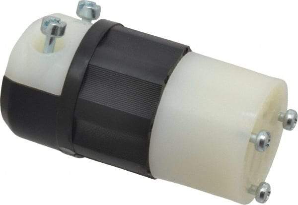 Leviton - 125 VAC, 15 Amp, 5-15R NEMA, Straight, Self Grounding, Industrial Grade Connector - 2 Pole, 3 Wire, 1 Phase, Nylon, Black, White - A1 Tooling