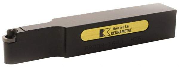 Kennametal - PROON, Neutral Cut, 1-1/2" Shank Height x 1-1/2" Shank Width, Neutral Rake Indexable Turning Toolholder - 8" OAL, RC..64 Insert Compatibility, Series Screw-On - A1 Tooling