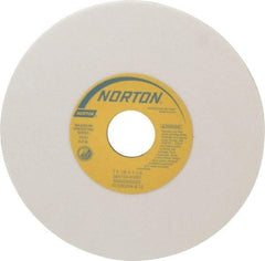 Norton - 7" Diam x 1-1/4" Hole x 1/8" Thick, K Hardness, 100 Grit Surface Grinding Wheel - Aluminum Oxide, Type 1, Fine Grade, 3,550 Max RPM, Vitrified Bond, No Recess - A1 Tooling