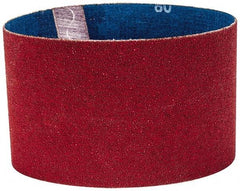 Norton - 3-1/2" Wide x 15-1/2" OAL, 80 Grit, Ceramic Abrasive Belt - Ceramic, Medium, Coated, Y Weighted Cloth Backing, Series R981 - A1 Tooling