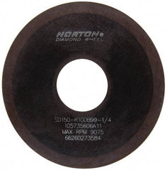 Norton - 4" Diam x 1-1/4" Hole x 1/16" Thick, 150 Grit Surface Grinding Wheel - Diamond, Type 1A1, Very Fine Grade, Resinoid Bond - A1 Tooling