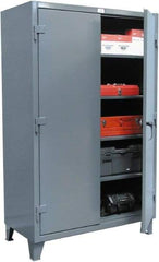 Strong Hold - 3 Shelf Locking Storage Cabinet - Steel, 36" Wide x 24" Deep x 60" High, Dark Gray - A1 Tooling