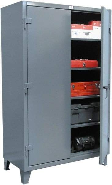 Strong Hold - 4 Shelf Locking Storage Cabinet - Steel, 36" Wide x 20" Deep x 72" High, Dark Gray - A1 Tooling