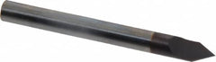 Value Collection - 1/4" Diam x 0.216" Length of Cut, 1/4" Shank Diam, 60° Included Angle, Solid Carbide, Conical Point Engraving Cutter - 2-1/2" Overall Length, Right Hand Cut, AlTiN Coated - A1 Tooling