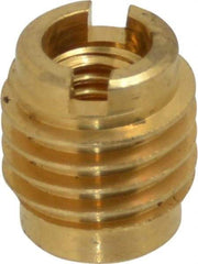 E-Z LOK - M6x1, Brass Knife Insert - 3/8" Drill, 3/8" Hole Diam, 1/2" Long, 5/8" Min Grip, M6 Hex - A1 Tooling