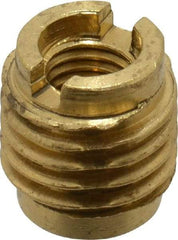 E-Z LOK - 1/4-28, Brass Knife Insert - 3/8" Drill, 3/8" Hole Diam, 1/2" Long, 0.6" Min Grip - A1 Tooling