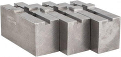 Abbott Workholding Products - Tongue & Groove Attachment, Square Soft Lathe Chuck Jaw - 3 Jaws, Steel, 1-3/4" Btw Mount Hole Ctrs, 4" Long x 1-1/2" Wide x 2" High, 5/16" Groove, 3/8" Fastener - A1 Tooling