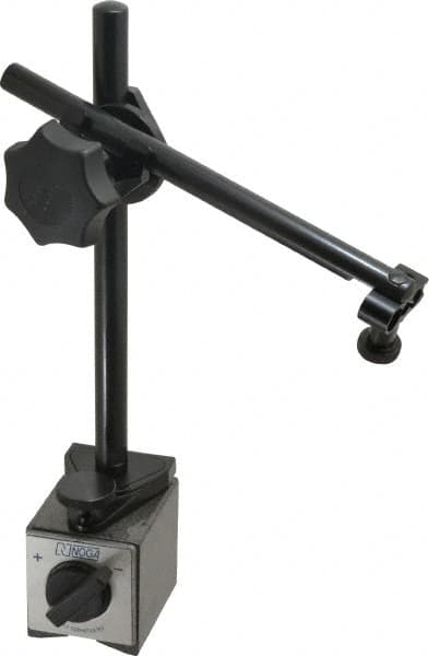 Noga - 175 Lb Magnetic Force, Fine Adjustment Indicator Positioner & Holder with Base - Post & Articulated Arm, Rectangular Base, 55mm Base Height, 60mm Base Length, 50mm Base Width - A1 Tooling