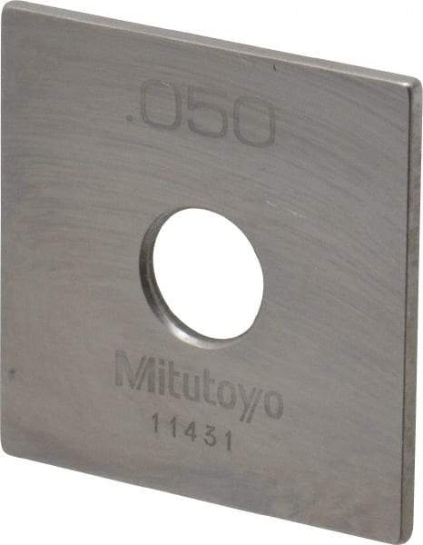 Mitutoyo - 0.05" Square Steel Gage Block - Accuracy Grade 0, Includes Certificate of Inspection - A1 Tooling