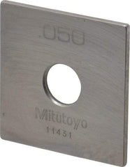 Mitutoyo - 0.05" Square Steel Gage Block - Accuracy Grade 0, Includes Certificate of Inspection - A1 Tooling