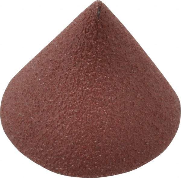 Superior Abrasives - 3/4" Diam 120 Grit 60° Included Angle Cone Center Lap - Aluminum Oxide, Fine Grade, Lock Nut Mount - A1 Tooling