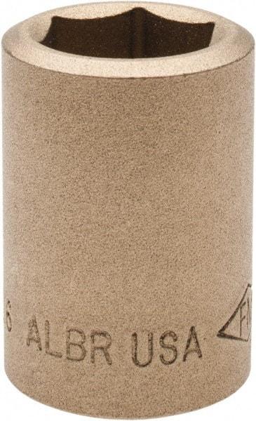 Ampco - 11/16", 1/2" Drive, Standard Hand Socket - 6 Points, 1-7/16" OAL, Aluminum Bronze - A1 Tooling