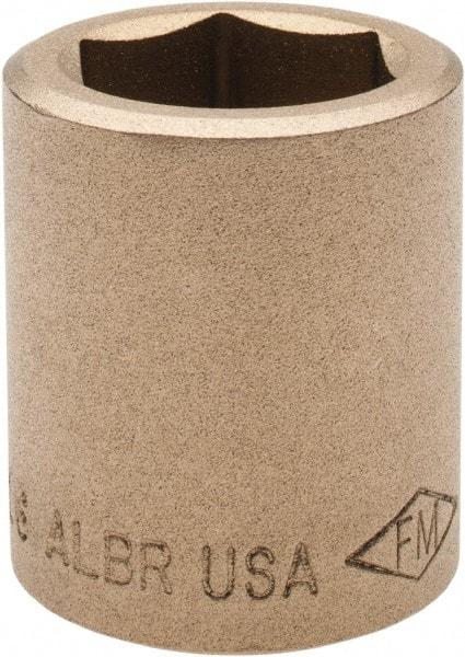 Ampco - 13/16", 1/2" Drive, Standard Hand Socket - 6 Points, 1-7/16" OAL, Aluminum Bronze - A1 Tooling