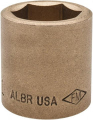 Ampco - 1", 1/2" Drive, Standard Hand Socket - 6 Points, 1-1/2" OAL, Aluminum Bronze - A1 Tooling