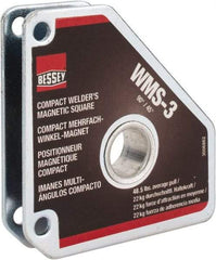 Bessey - 3-3/8" Wide x 5/8" Deep x 3-3/8" High Magnetic Welding & Fabrication Square - 48.5 Lb Average Pull Force - A1 Tooling