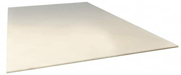 Made in USA - 1" Thick x 2' Wide x 2' Long, PVC Sheet - White, Rockwell R-116 Hardness, Type I PVC Grade, ±5% Tolerance - A1 Tooling