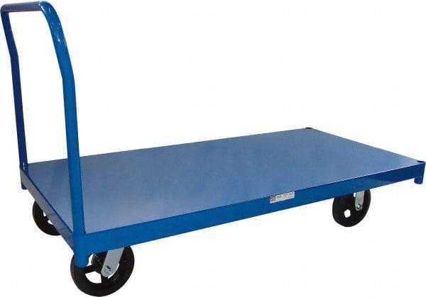 PRO-SOURCE - 1,200 Lb Capacity Steel Platform Truck - Steel Deck, 24" OAW, Rubber Casters - A1 Tooling