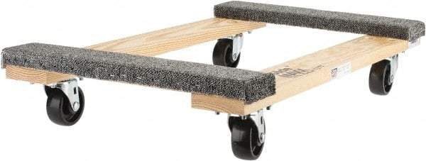 PRO-SOURCE - 900 Lb Capacity Hardwood Furniture Dolly - 30" Long x 18" Wide x 4-1/2" High, 3" Wheels - A1 Tooling