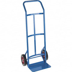 PRO-SOURCE - 500 Lb Capacity 45" OAH Hand Truck - 8 x 14" Base Plate, Continuous Swept Back Handle, Steel, Solid Rubber Wheels - A1 Tooling