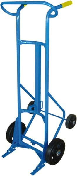 PRO-SOURCE - 1,000 Lb Load Capacity, 55 Gal Drum Hand Truck - 24" Wide x 60" High, 4 Wheels - A1 Tooling