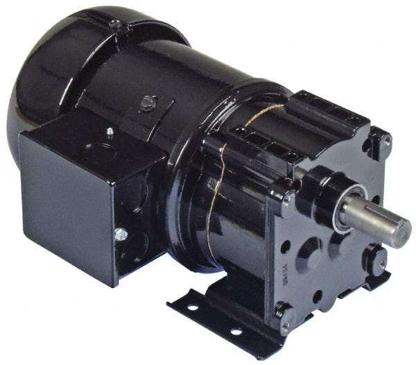 Bison Gear - 230 Volt, 17 RPM, 102.4:1 Gear Ratio, Parallel Gearmotor - 350 Torque, 1/4 hp, TENV Enclosure - A1 Tooling