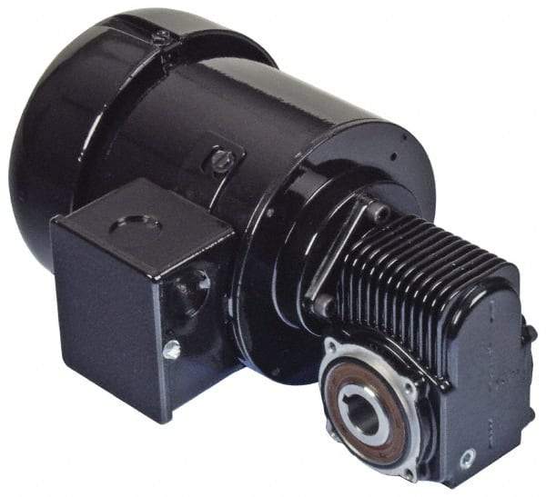 Bison Gear - 115 Volt, 124 RPM, 13:1 Gear Ratio, Right Angle Gearmotor - 32 Frame, 38 Torque, 1/8 hp, TEFC Enclosure - A1 Tooling