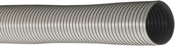 Flexaust - 8" ID, 3.676 Hg Vac Rating, 2 psi, PVC Vacuum & Duct Hose - 10' Long, Gray, 24" Bend Radius, -10 to 150°F - A1 Tooling