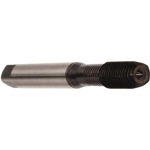 Emuge - M3.5x0.60 Metric 6HX Modified Bottoming Thread Forming Tap - Cobalt, Nitride Finish, 56mm OAL, 12mm Thread Length, Right Hand Thread, Series Druck - Exact Industrial Supply