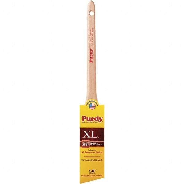 Krylon - 3/8" Angled Nylon/Polyester Angular Brush - 2" Bristle Length, 2-3/16" Wood Rattail Handle - A1 Tooling