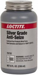 Loctite - 8 oz Can High Temperature Anti-Seize Lubricant - Silver Colored, 1,600°F, Silver Colored, Water Resistant - A1 Tooling