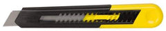 Stanley - Snap Utility Knife - 4.33" Blade, Yellow Handle, 1 Blade Included - A1 Tooling