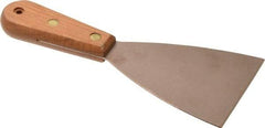 Ampco - 3-1/2" Wide Nickel Copper Putty Knife - Stiff, Wood Handle, 8-1/2" OAL - A1 Tooling