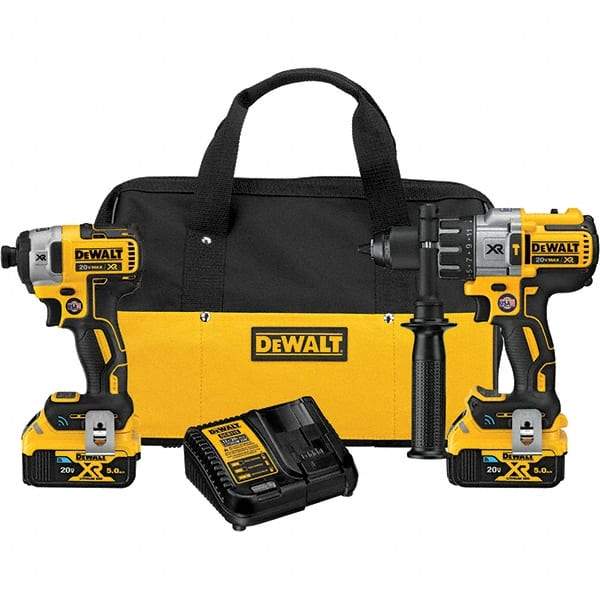 DeWALT - 20 Volt Cordless Tool Combination Kit - Includes Hammerdrill & Impact Driver, Lithium-Ion Battery Included - A1 Tooling