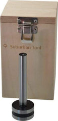 Suburban Tool - 1/2 Inch Cylinder Diameter, 1-7/16 Inch Base Diameter, 4-1/4 Inch High, Magnetic Base, Steel Cylinder Square - 0.0001 Inch Accuracy, Includes Wooden Storage Case - A1 Tooling