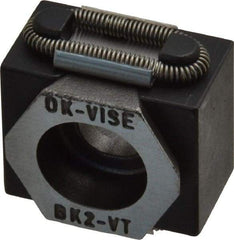 Mitee-Bite - 5,500 Lb Holding Force Single Vise Wedge Clamp - 1.06" Wide x 0.83" Deep x 0.59" High Base, 48 to 52 HRC, 1.06 to 1.22" Jaw Spread, 30 Lb/Ft Torque, 5/16-18 Screw Thread - A1 Tooling