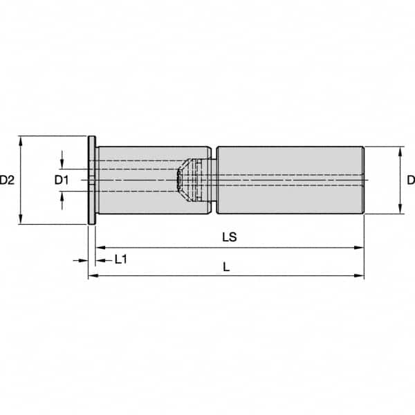 Kennametal - 2-1/2" Bore Diam, 4" Shank Diam, Boring Bar Sleeve - 410.4mm OAL, 10" Bore Depth - Exact Industrial Supply