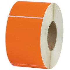 Value Collection - Pack of 4 Rolls, 1,000 Labels per Roll, 4" x 6" Orange Topcoated Facestock Thermal Labels - A1 Tooling