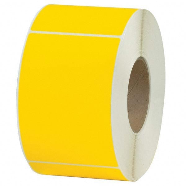 Value Collection - Pack of 4 Rolls, 1,000 Labels per Roll, 4" x 6" Yellow Topcoated Facestock Thermal Labels - A1 Tooling