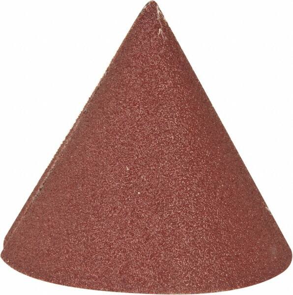 Superior Abrasives - 1-1/2" Diam 120 Grit 60° Included Angle Cone Center Lap - Aluminum Oxide, Fine Grade, Lock Nut Mount - A1 Tooling