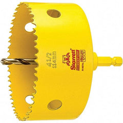 Starrett - 4-1/2" Diam, 2" Cutting Depth, Hole Saw - High Speed Steel Saw, Toothed Edge - A1 Tooling