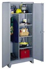 Lyon - 4 Shelf Combination Storage Cabinet - Steel, 36" Wide x 24" Deep x 82" High, Gray - A1 Tooling