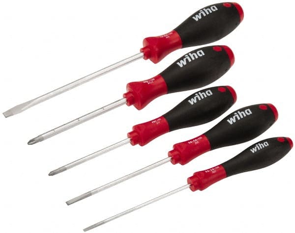 Wiha - 5 Piece Phillips & Slotted Screwdriver Set - Exact Industrial Supply