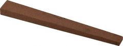 Norton - 4" Long x 1/2" Wide x 1/4" Thick, Aluminum Oxide Sharpening Stone - Taper, Medium Grade - A1 Tooling