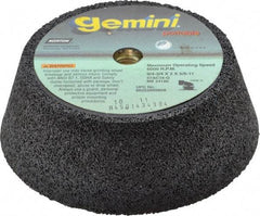 Norton - 6" Diam, 2" Overall Thickness, 16 Grit, Type 11 Tool & Cutter Grinding Wheel - Very Coarse Grade, Aluminum Oxide/Silicon Carbide Blend, Q Hardness, 6,000 RPM - A1 Tooling