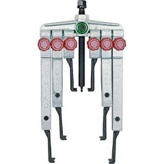 KUKKO - 8 Piece, 5 Ton Capacity, 1-1/2 to 4-3/4" Spread, Multi-Purpose Puller Set - 1 Bolt, 6 Jaws, 9-7/8" Reach - A1 Tooling