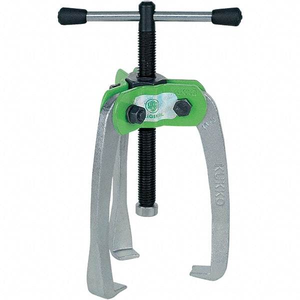 KUKKO - 3 Jaw, 1/4" to 2-3/4" Spread, 1-1/2 Ton Capacity, Jaw Puller - 2-3/4" Reach, For Bearings, Gears, Discs - A1 Tooling